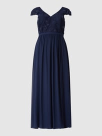 PLUS SIZE Abendkleid aus Spitze und Chiffon  von My Mascara Curves Blau / Türkis - 11