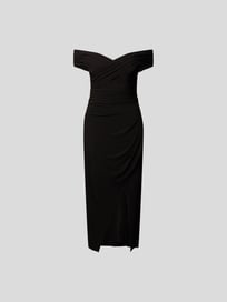Midikleid mit Raffungen von Self-Portrait Grau / Schwarz - 18