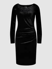 Jurk met ronde hals, model 'KELLY' van Kaffe Grijs / zwart - 16