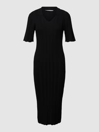 Midikleid mit Wellensaum Modell 'Mamba' von Soft Rebels Grau / Schwarz - 23