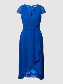 Avondjurk met V-hals van Christian Berg Cocktail Blauw / turquoise - 11