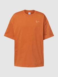 T-Shirt mit Label-Stitching von KARL KANI Braun - 13