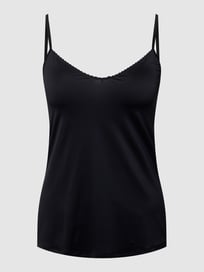Top van satijn, model Satin Deluxe van Hanro Grijs / zwart - 4