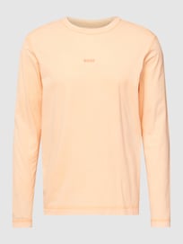 Shirt met lange mouwen en labelprint van BOSS Orange Oranje - 45