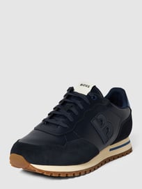 Sneakers met labeldetail, model 'Parkour' van BOSS Blauw / turquoise - 43