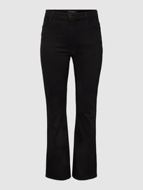 PLUS SIZE high waist jeans met labelpatch, model 'CARSALLY' van ONLY CARMAKOMA Grijs / zwart - 12