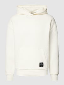 Hoodie met labelpatch van Tom Tailor Denim Wit - 5