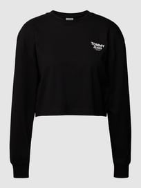Cropped Longsleeve mit Label-Print von Tommy Jeans Grau / Schwarz - 22