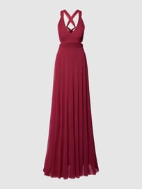 Abendkleid mit Drapierung von TROYDEN COLLECTION Rosa - 22