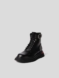 Schnürboots aus Kalbsleder von Dsquared2 Grau / Schwarz - 10