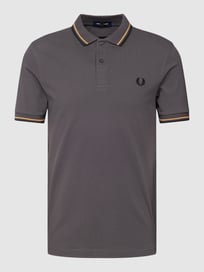 Poloshirt met labelstitching van Fred Perry Grijs / zwart - 38