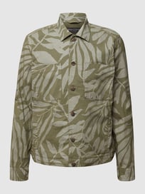 Overhemdjack met all-over motief van Marc O'Polo Groen - 23