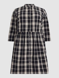 PLUS SIZE blousejurk met ruitmotief, model 'Chicago' van ONLY CARMAKOMA Grijs / zwart - 42