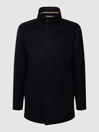 Mantel mit Label-Applikation Modell 'Coxtan' von BOSS Blau / Türkis - 29