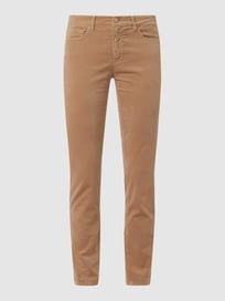 Fluwelen broek met stretch, model 'Vic' van Raffaello Rossi Bruin - 12