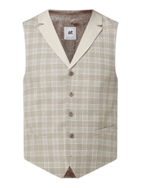 Weste aus Schurwoll-Leinen-Mix Modell 'Sabino' von Atelier Torino Weiß - 30