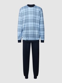 Pyjama mit Tartan-Karo von Schiesser Blau / Türkis - 15
