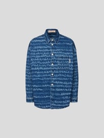 Oversized Jeanshemd mit Brusttasche von Marni Blau / Türkis - 11
