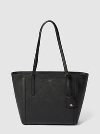 Tote Bag aus Leder mit Label-Applikation Modell 'CLARE' von Lauren Ralph Lauren Grau / Schwarz - 13
