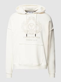 Hoodie met labelstitching van CARLO COLUCCI Wit - 12