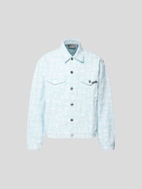 Hemdjacke mit Allover-Muster von VTMNTS Blau / Türkis - 47
