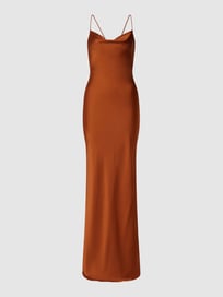 Abendkleid mit Wasserfall-Ausschnitt von Unique Orange - 15