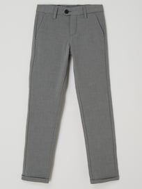 Chino mit Stretch-Anteil Modell 'Marco' von Jack & Jones Grau / Schwarz - 17