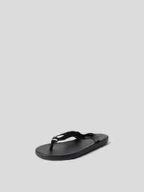 Zehentrenner in Glanz-Optik von Ancient Greek Sandals Grau / Schwarz - 48