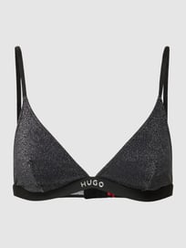 Triangelbeha met labeldetail, model 'LUREX' van HUGO Grijs / zwart - 20