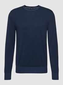 Strickpullover mit gerippten Abschlüssen von JOOP! Jeans Blau / Türkis - 12