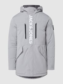 Parka mit Wattierung Modell 'Bach' von Jack & Jones Grau / Schwarz - 39