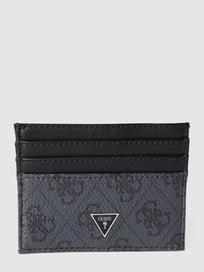 Kartenetui mit Logo-Muster von Guess Grau / Schwarz - 2