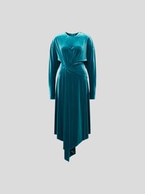 Midikleid in Samt-Optik von Alexandre Vauthier Blau / Türkis - 12