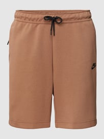 Sweatshorts met labelprint van Nike Bruin - 1