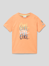 T-shirt met statementprints van s.Oliver RED LABEL Oranje - 10
