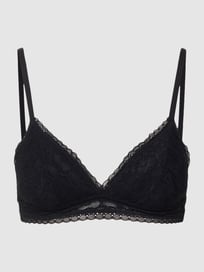 Bralette van gehaakt kant, model 'Clarisse' van s.Oliver RED LABEL Grijs / zwart - 41