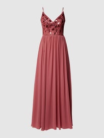 Abendkleid in Maxilänge mit Paillettenbesatz von Mascara Rosa - 37