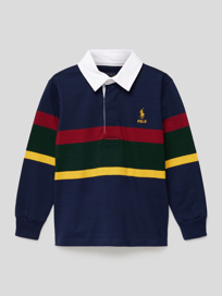 Poloshirt met streepmotief van Polo Ralph Lauren Kids Blauw / turquoise - 44