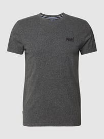 T-Shirt mit Logo-Sitching von Superdry Grau / Schwarz - 7