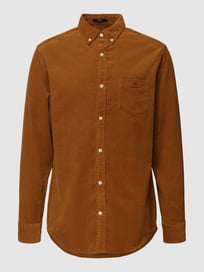 Vrijetijdsoverhemd in ribcordlook van Gant Bruin - 24