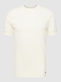 T-shirt met geribde ronde hals, model 'ANTON' van Drykorn Wit - 34