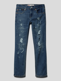 Slim tapered fit jeans met labeldetail, model '512' van Levi’s® Kids Blauw / turquoise - 22