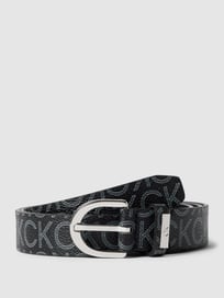 Gürtel mit Allover-Muster von CK Calvin Klein Grau / Schwarz - 8