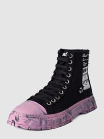 High top sneakers met statementprint van Viron Grijs / zwart - 12