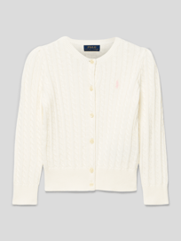 Strickjacke mit Zopfmuster von Polo Ralph Lauren Kids Weiß - 43
