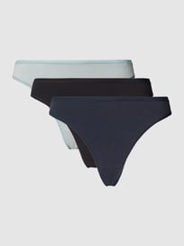 String mit elastischem Bund im 3er-Pack von Schiesser Grün - 17