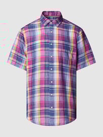 Vrijetijdsoverhemd in colour-blocking-design van Christian Berg Men Roze - 32