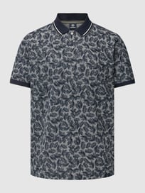 Poloshirt mit Allover-Muster von Lerros Blau / Türkis - 31