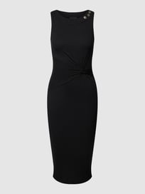 Knielange jurk met sierknopen, model 'ERNESTINE' van Guess Grijs / zwart - 48