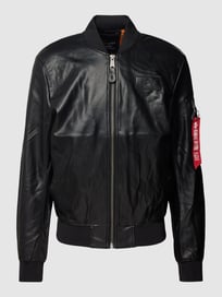 Jacke mit Label-Details von Alpha Industries Grau / Schwarz - 15